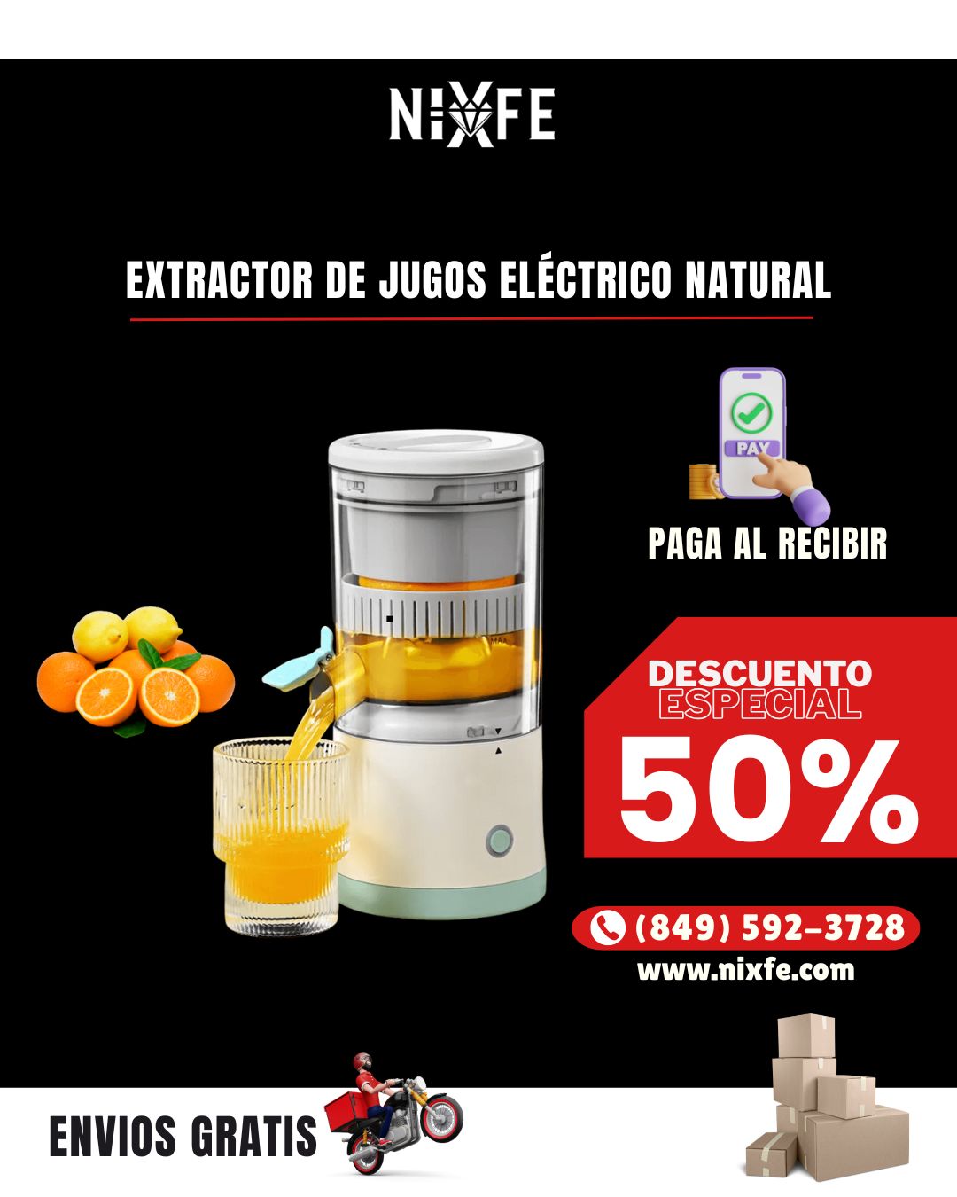 Extractor de Jugos Eléctrico NATURAL - JUICY POWER – ¡Exprime y Disfruta! 🍹