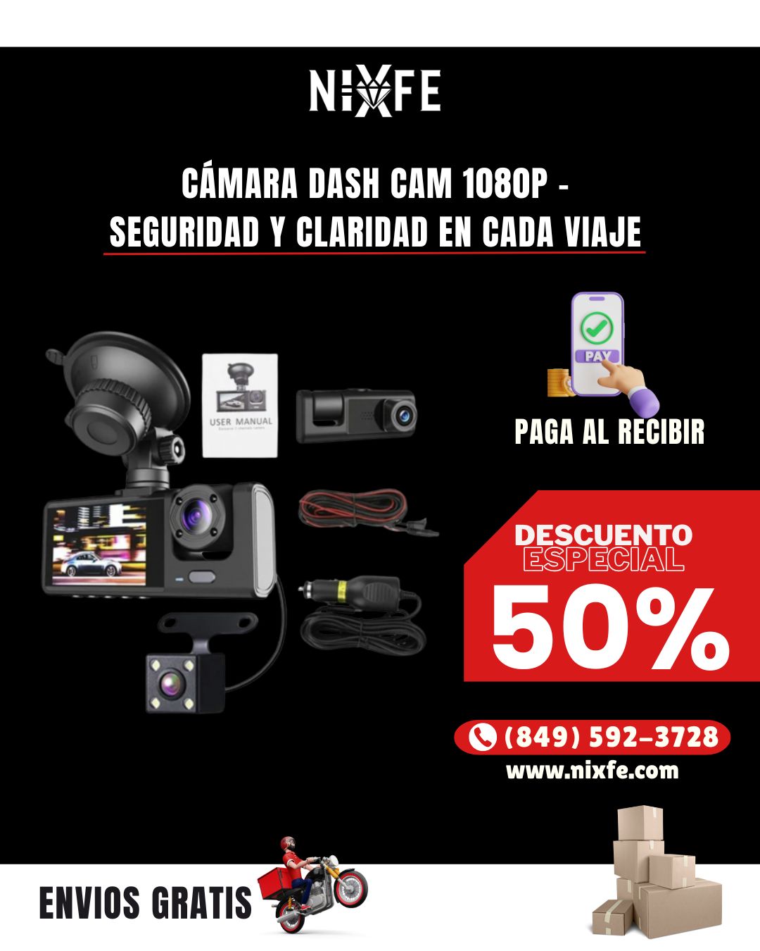 🚗 CÁMARA DASH CAM 1080P - SEGURIDAD Y CLARIDAD EN CADA VIAJE 🎥
